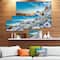 Designart - Beautiful Santorin Houses Greece - Large Cityscape Art Print on Canvas